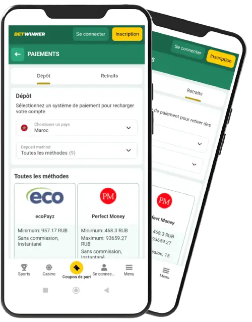 Comment déposer et retirer de l'argent Betwinner